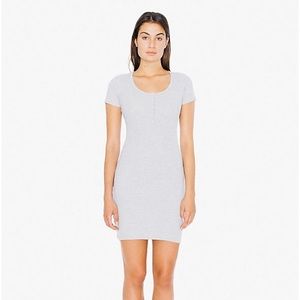 American Apparel Henley Ribbed Dress